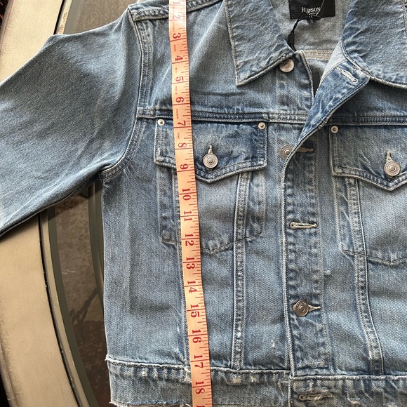 NWT Hudson Distress Cropped Trucker Jean Jacket - Picture 10 of 12